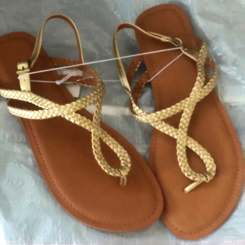 Universal Thread Anabel Gold Sandals NWB